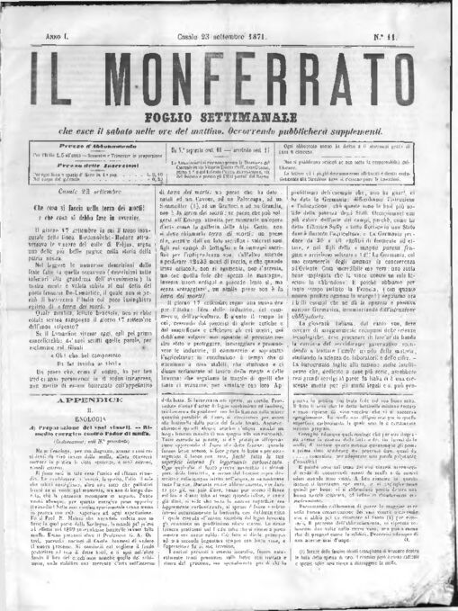 Il Monferrato - Edizione 11 del 23/09/1871